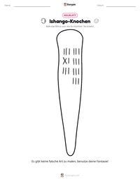 Ishango-Knochen druckbare Arbeitsblatt Vorschau