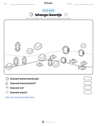Ishango-beentje afdrukbare werkblad voorbeeld