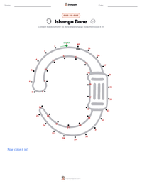 Ishango Bone printable worksheet preview