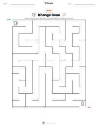 Ishango Bone printable worksheet preview
