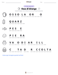 Anteprima della scheda stampabile di Osso di Ishango