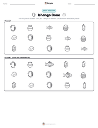 Ishango Bone printable worksheet preview