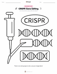 CRISPR Gene Editing coloring page for kids