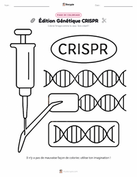 Page de coloriage Édition Génique CRISPR pour les enfants
