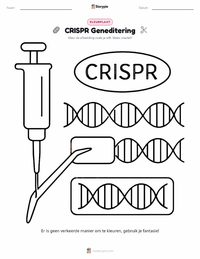 CRISPR Genbewerking kleurplaat voor kinderen