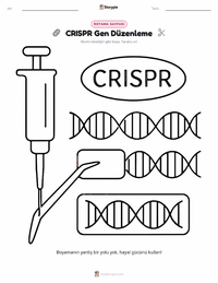 CRISPR Gen Düzenlemesi çocuklar için boyama sayfası
