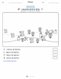 크리스퍼 유전자 편집 인쇄 가능한 워크시트 미리보기