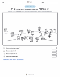 Редактирование генов CRISPR предварительный просмотр распечатываемого рабочего листа