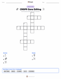 CRISPR Gene Editing printable worksheet preview
