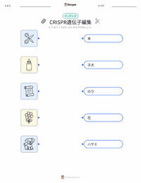 CRISPR遺伝子編集 の子供向け印刷可能ワークシート