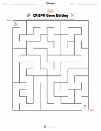 CRISPR Gene Editing printable worksheet preview