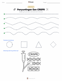Prabaca lembar kerja cetak Penyuntingan Gen CRISPR