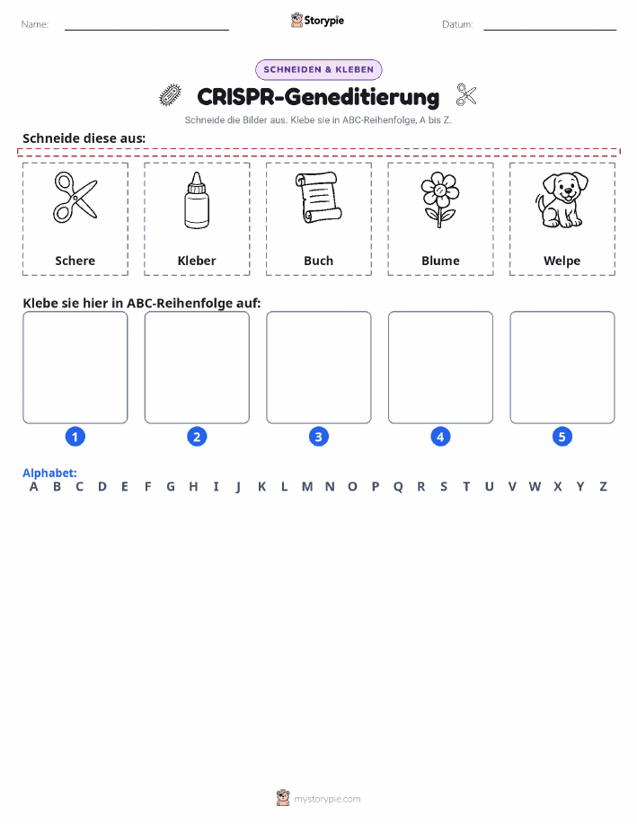 Schneiden & Einfügen Alphabet