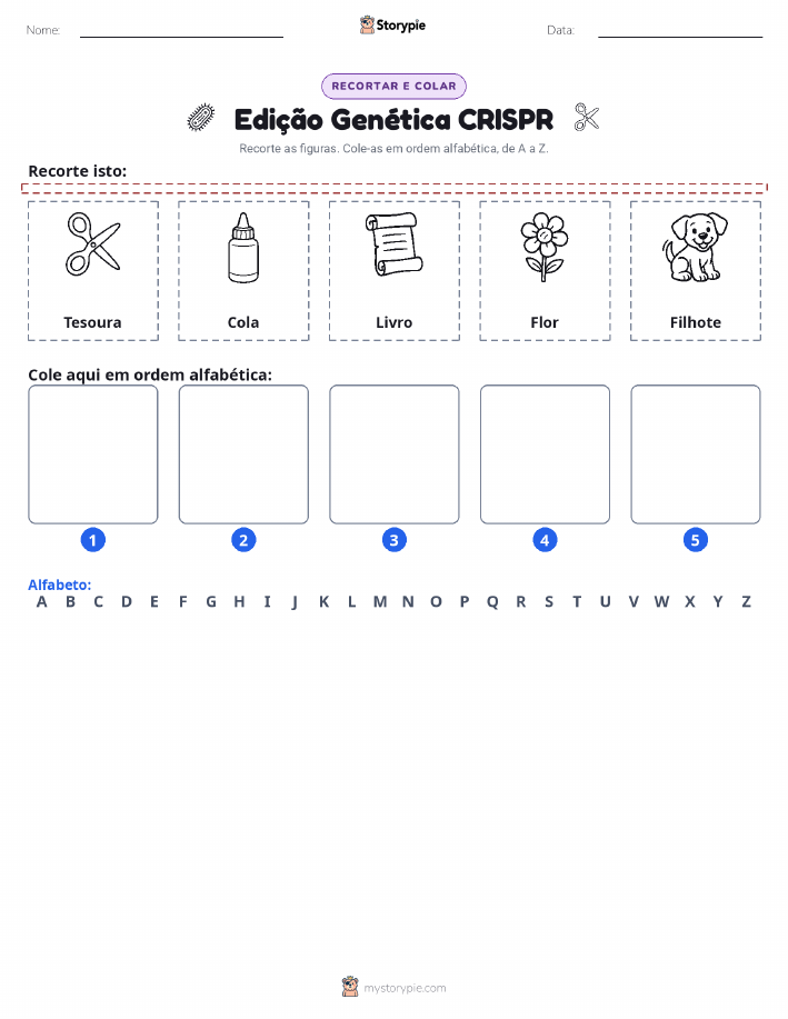 Recortar & Colar Alfabeto