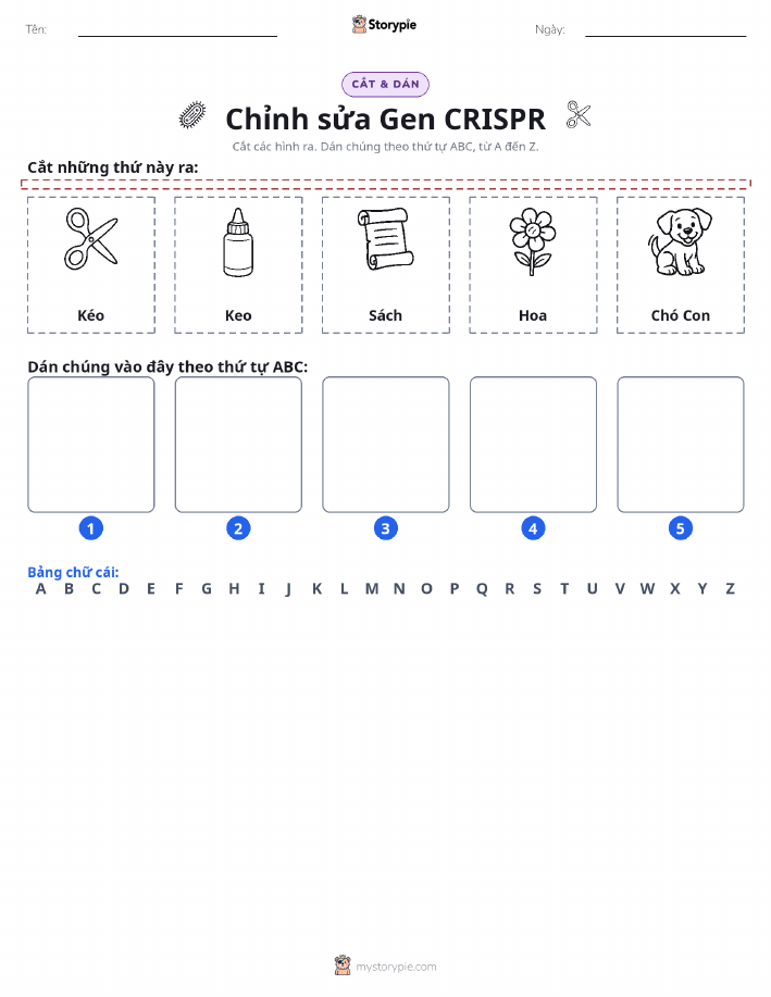 Cắt & Dán Chữ Cái