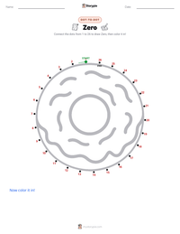 Zero printable worksheet preview