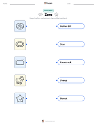 Zero printable worksheet for kids