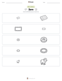 Zero printable worksheet preview