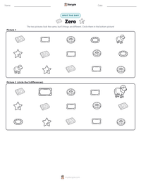 Zero printable worksheet preview