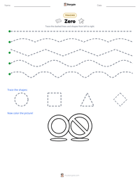 Zero printable worksheet preview
