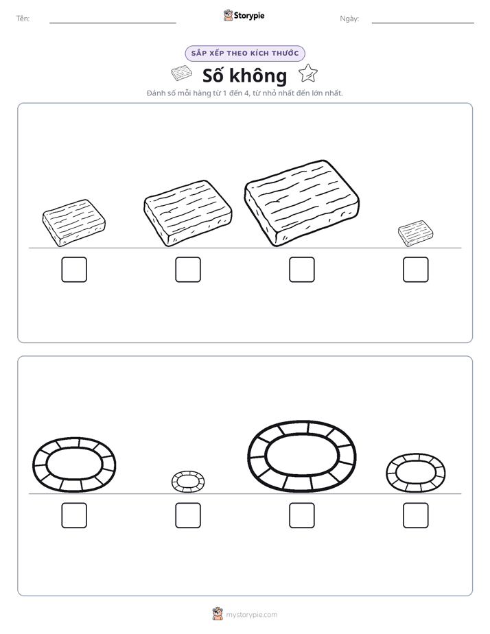 Thứ Tự Kích Thước