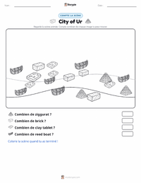Aperçu de la feuille de travail imprimable Cité d'Ur
