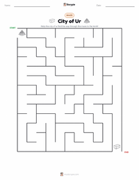 City of Ur printable worksheet preview