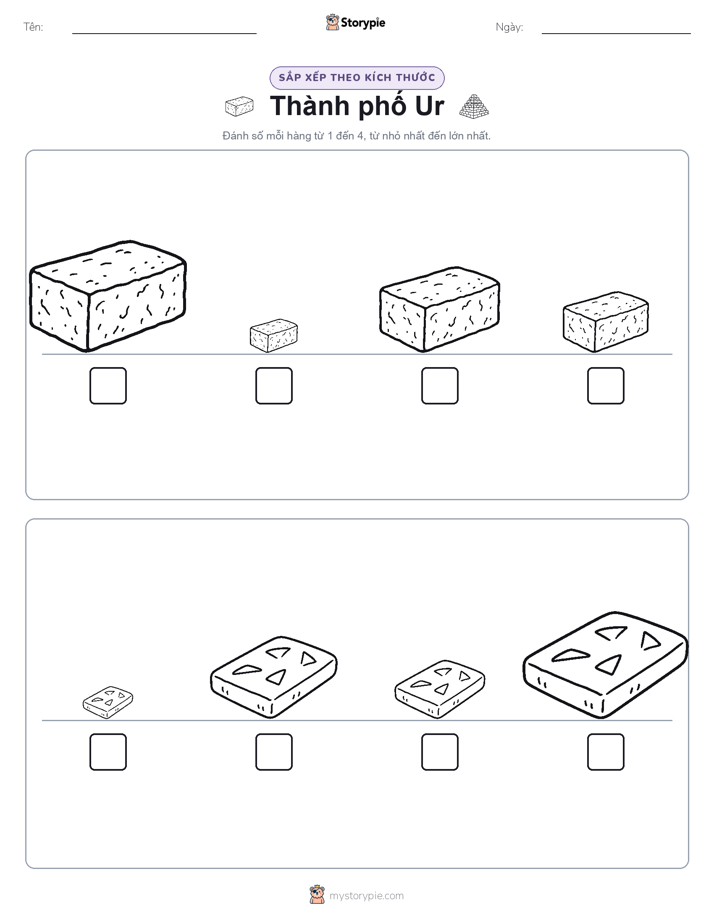 Thứ Tự Kích Thước