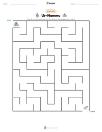 Ur-Nammu afdrukbare werkblad voorbeeld