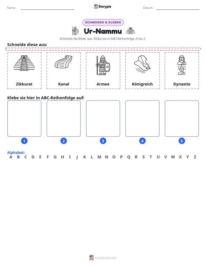Schneiden & Einfügen Alphabet