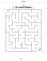 Sir Leonard Woolley printable worksheet preview