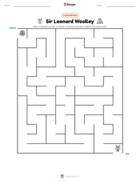 Aperçu de la feuille de travail imprimable Sir Leonard Woolley