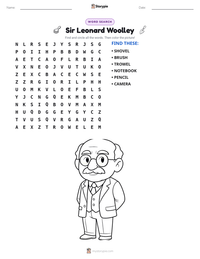 Sir Leonard Woolley printable worksheet preview