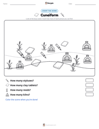 Cuneiform printable worksheet preview