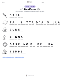 Anteprima della scheda stampabile di Cuneiforme
