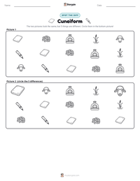 Cuneiform printable worksheet preview