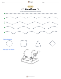 Cuneiform printable worksheet preview