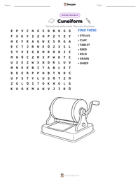 Cuneiform printable worksheet preview