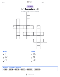 Sumerians printable worksheet preview
