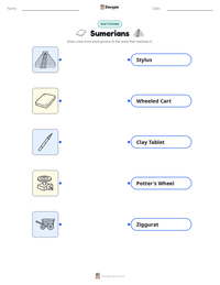 Sumerians printable worksheet preview