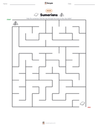 Sumerians printable worksheet preview