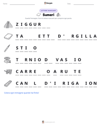 Anteprima della scheda stampabile di Sumeri