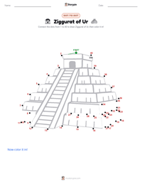 Ziggurat of Ur printable worksheet preview