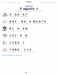 Prabaca lembar kerja cetak Ziggurat