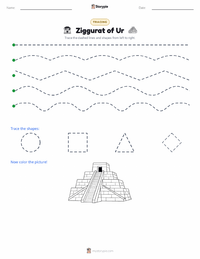Ziggurat of Ur printable worksheet preview