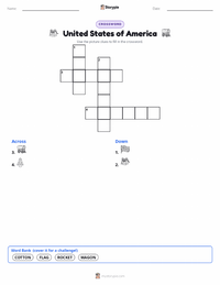 United States of America printable worksheet preview