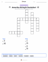 Amerika Birleşik Devletleri yazdırılabilir çalışma sayfası önizlemesi