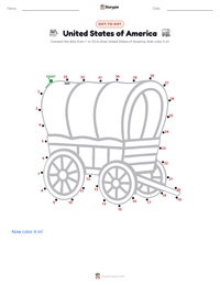 United States of America printable worksheet preview