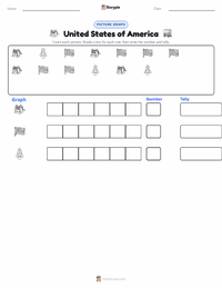 United States of America printable worksheet preview