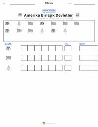Amerika Birleşik Devletleri yazdırılabilir çalışma sayfası önizlemesi